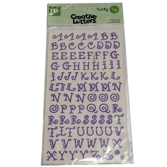 Making Memories Creative Letters ABC Stickers x 4 Funky Black Multi Scrapbooking - Picture 8 of 10